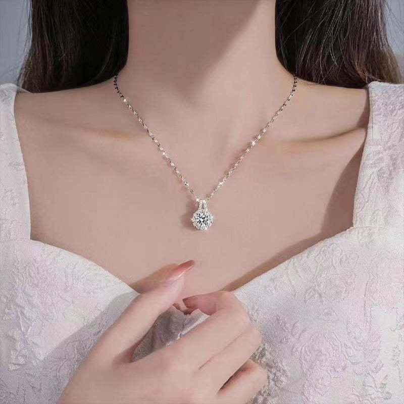 (🎁Promoção 2024🎁)🔥 47% OFF💕Colar com pingente de girassol moissanite em prata esterlina S925