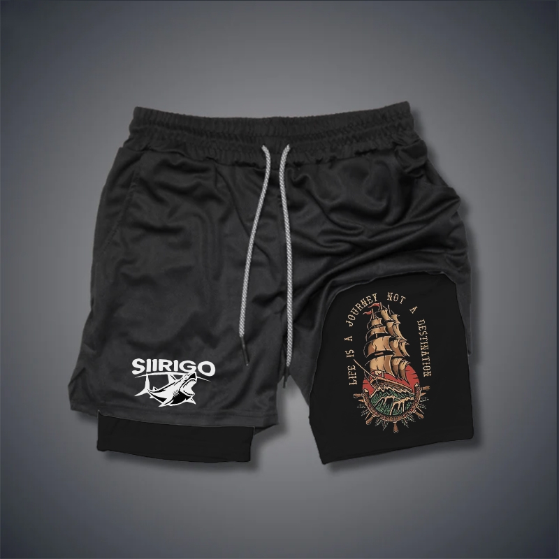 Life Is A Journey Not A Destination 2 In 1 GYM PERFORMANCE SHORTS