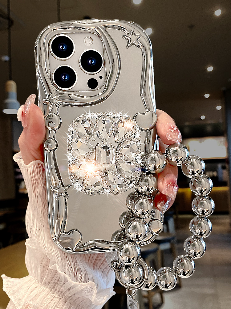 Rhinestone Stand Mirror Case