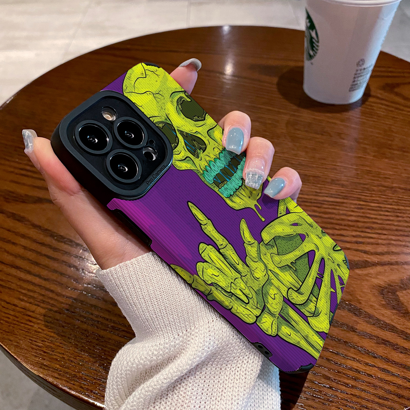 Painted Green Skull Case