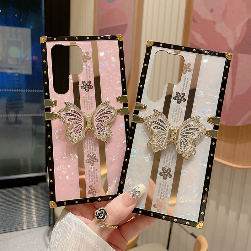 Glitter Butterfly Stand Case For Samsung