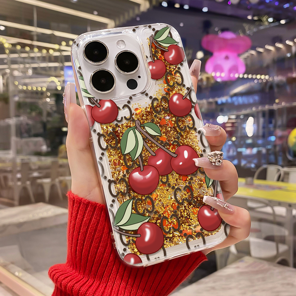 Cherry Printed Quicksand Case