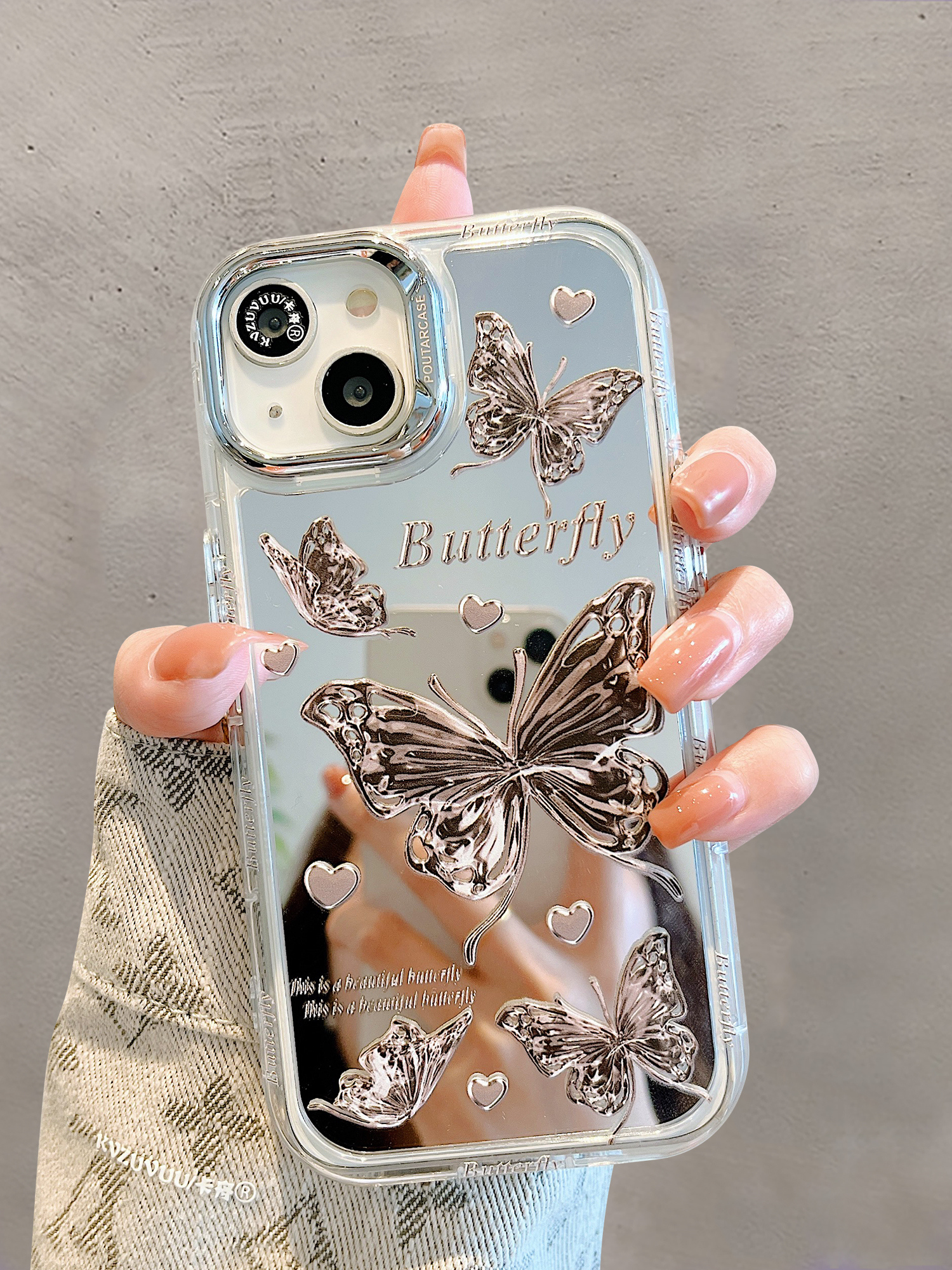 Luxurious electroplated butterfly case