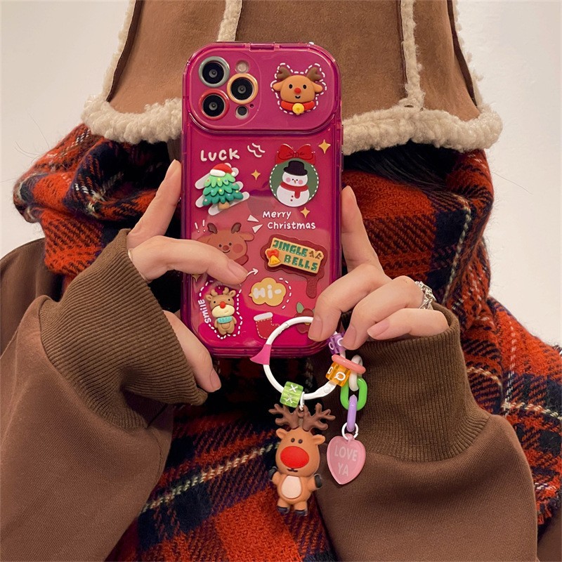 Christmas 3D Doll Pendant Case