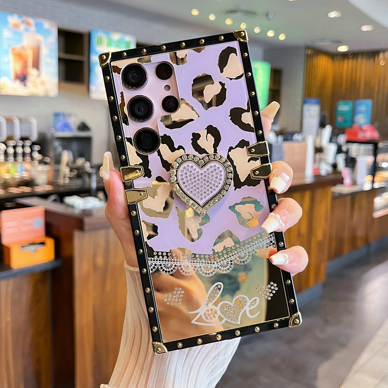 Leopard Love Ring Stand Case for Samsung
