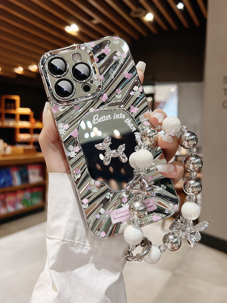 Puppy Flower Mirror Case