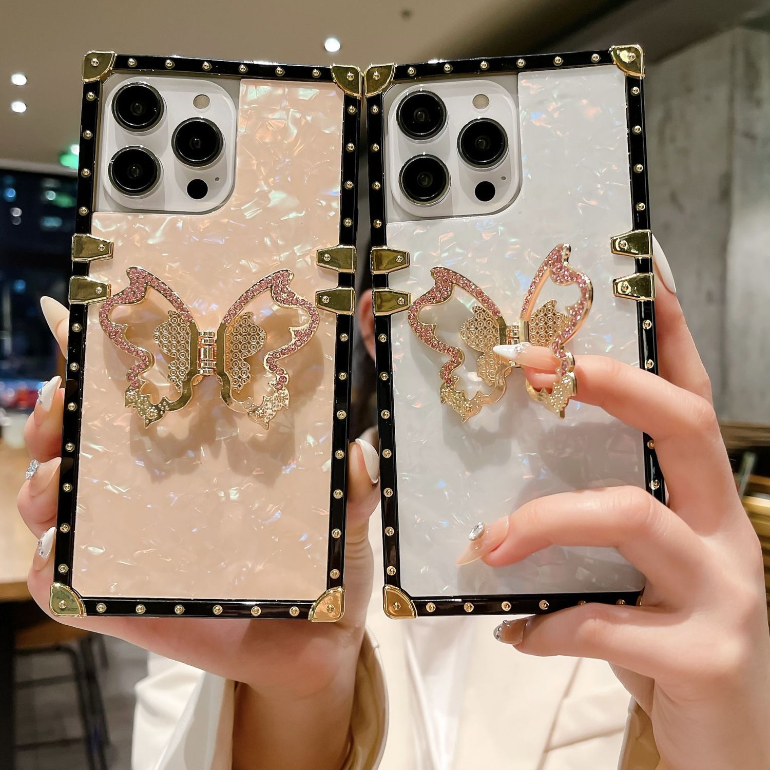 Fashion Butterfly Stand Electroplating Case