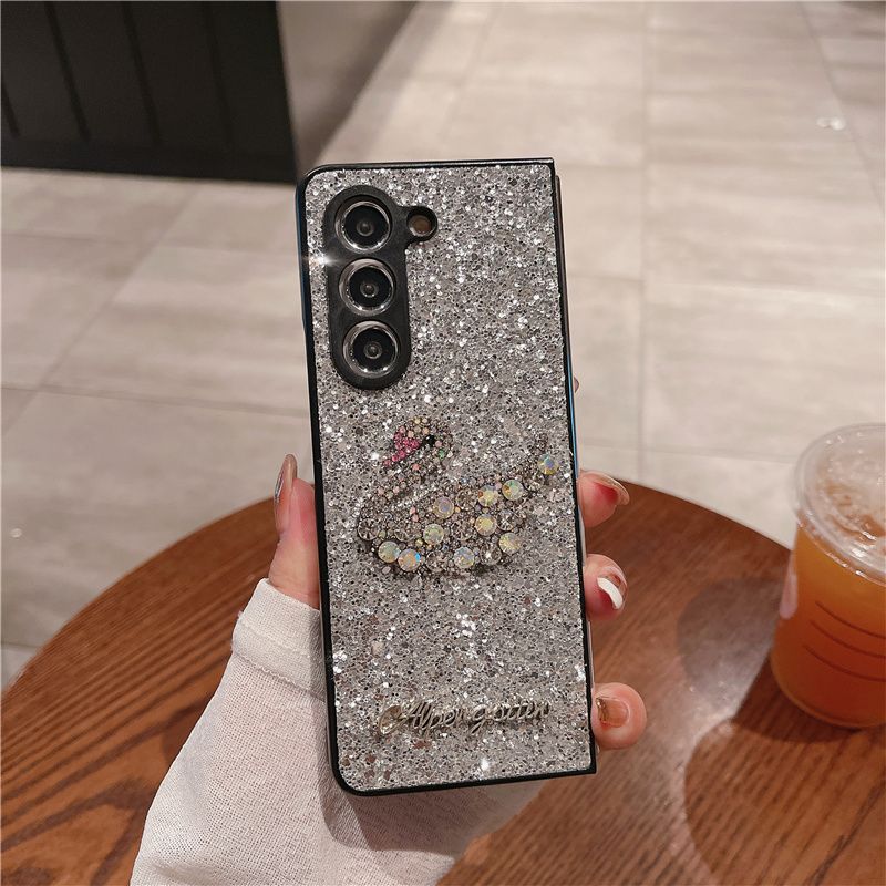 Glitter Diamond Swan Case for Galaxy Z Fold