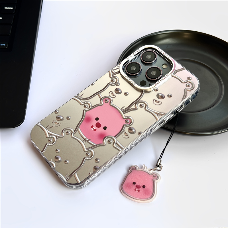 Cute Cartoon Bear Electroplating Case