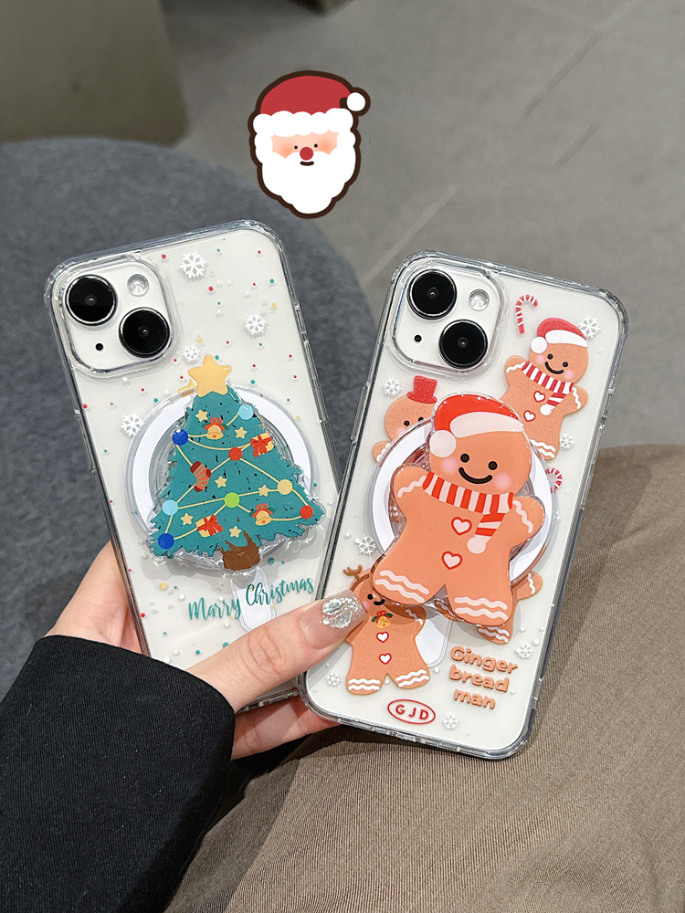 Cartoon Christmas Magnetic Stand Case