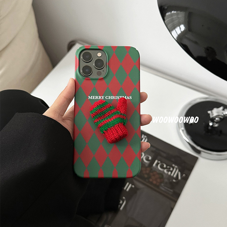 Retro Christmas Gloves Case