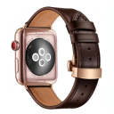 Chocolate Leather Rose Gold Hardware