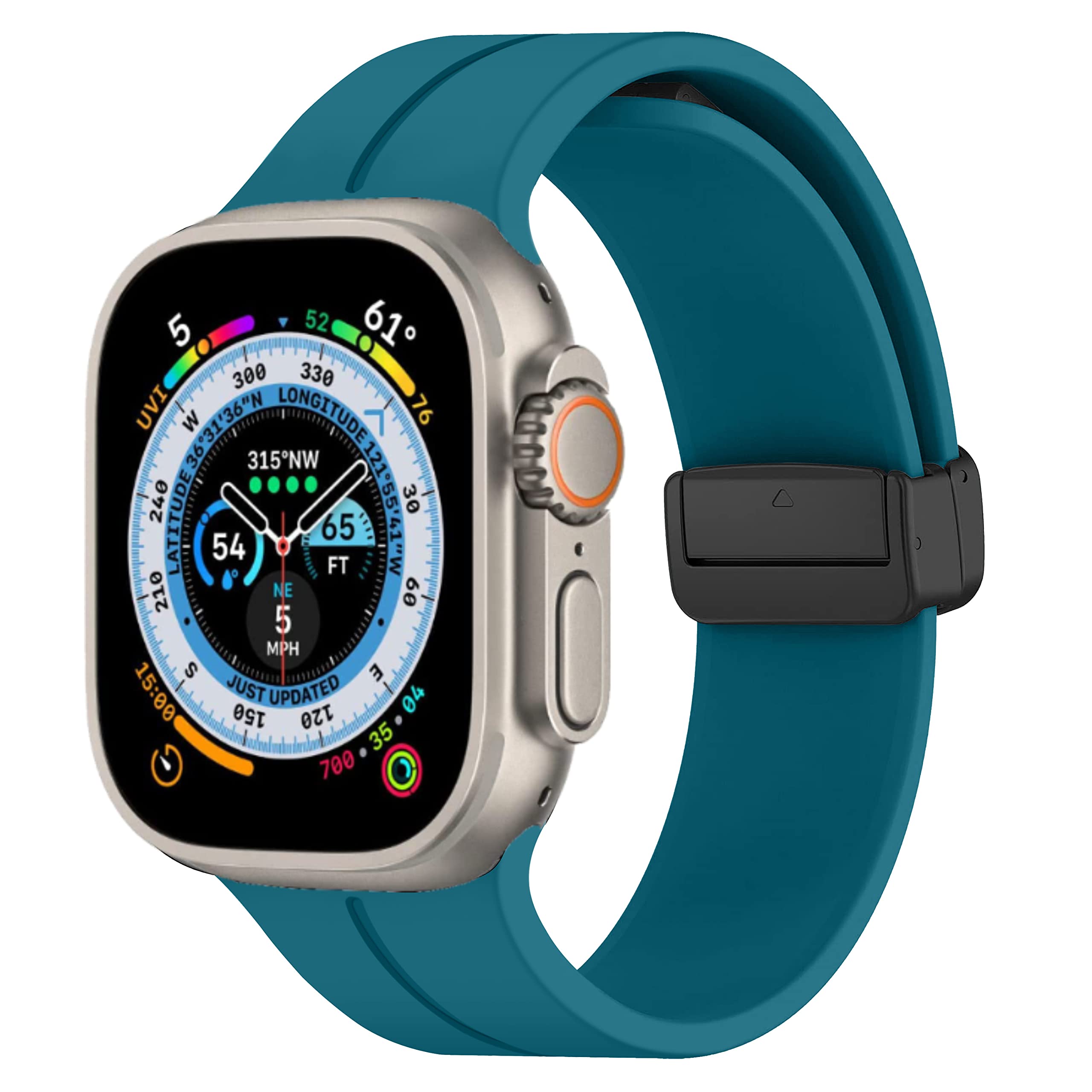 Vertical Stripe Magnetic Silicone Band for Apple Watch