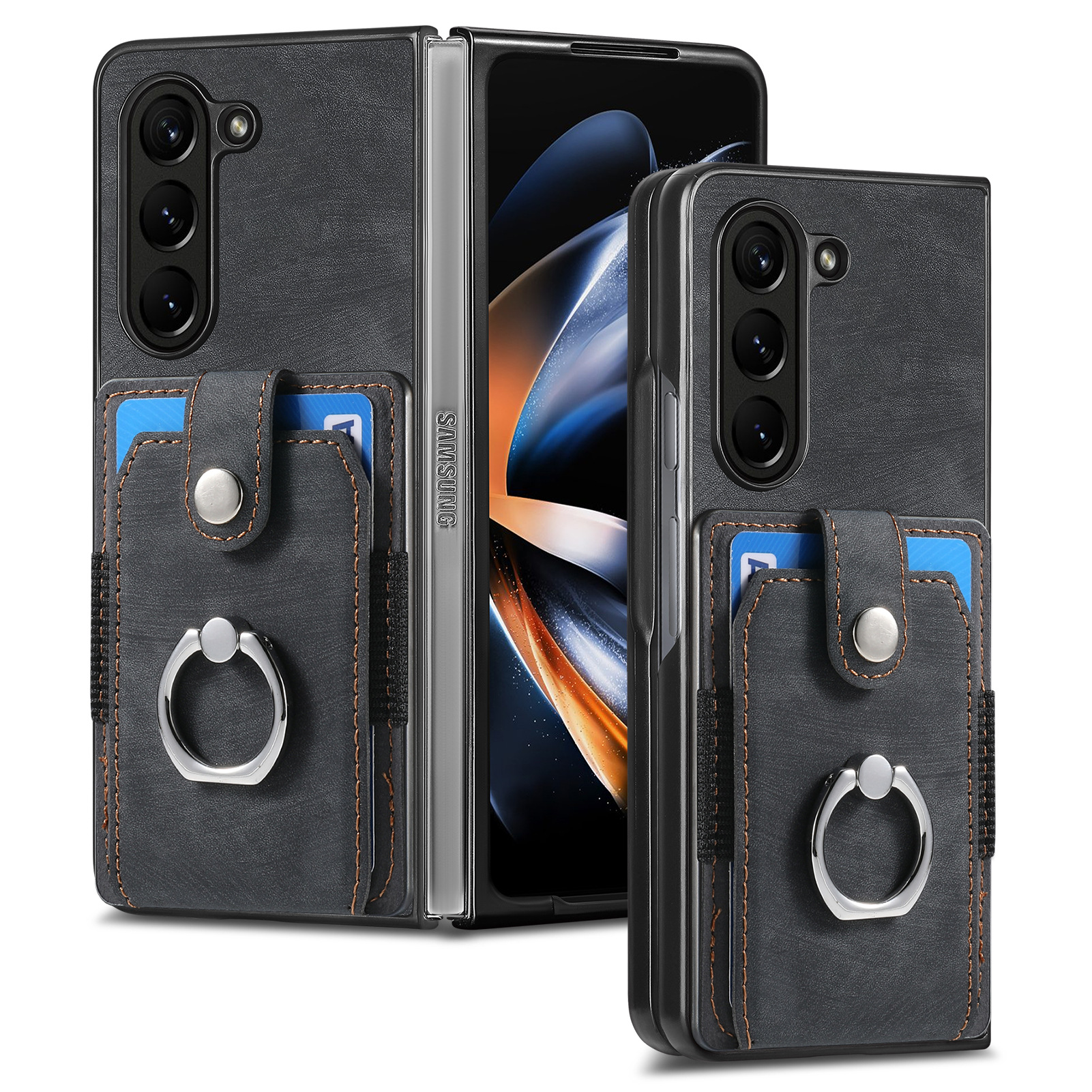 Ring Card Holder Case for Galaxy Z Fold