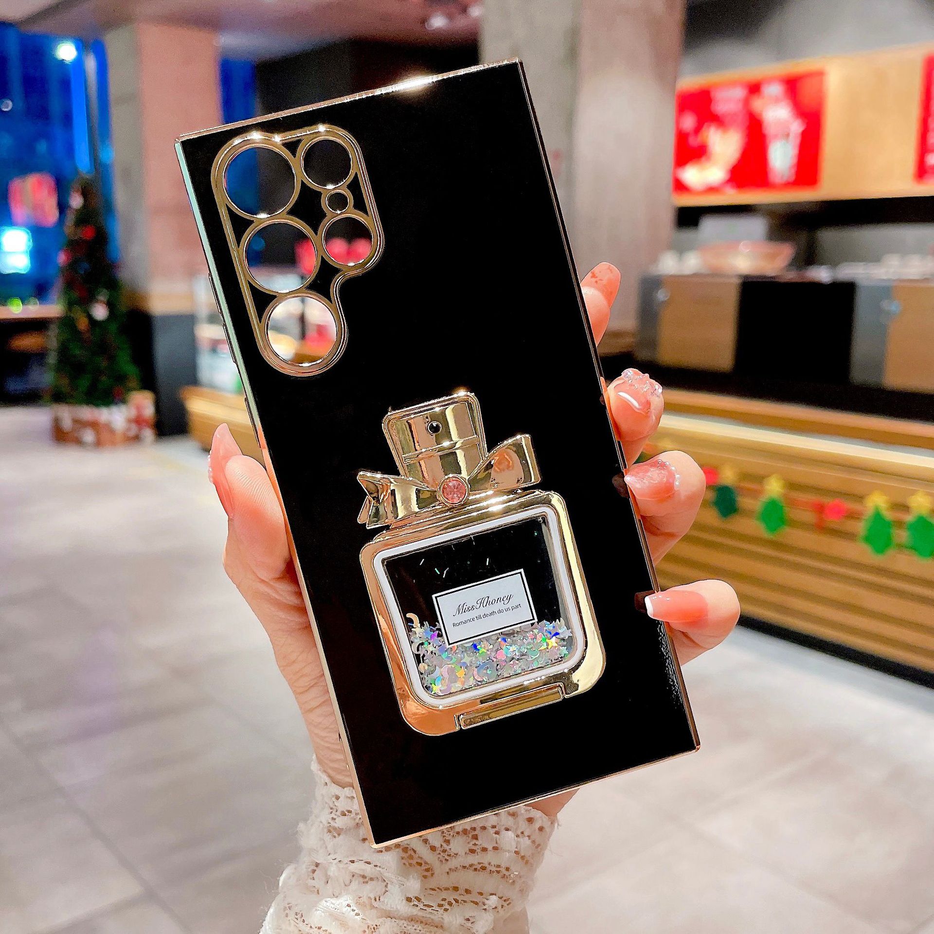 3D Glitter Perfume Bottle Case For Samsung Galaxy
