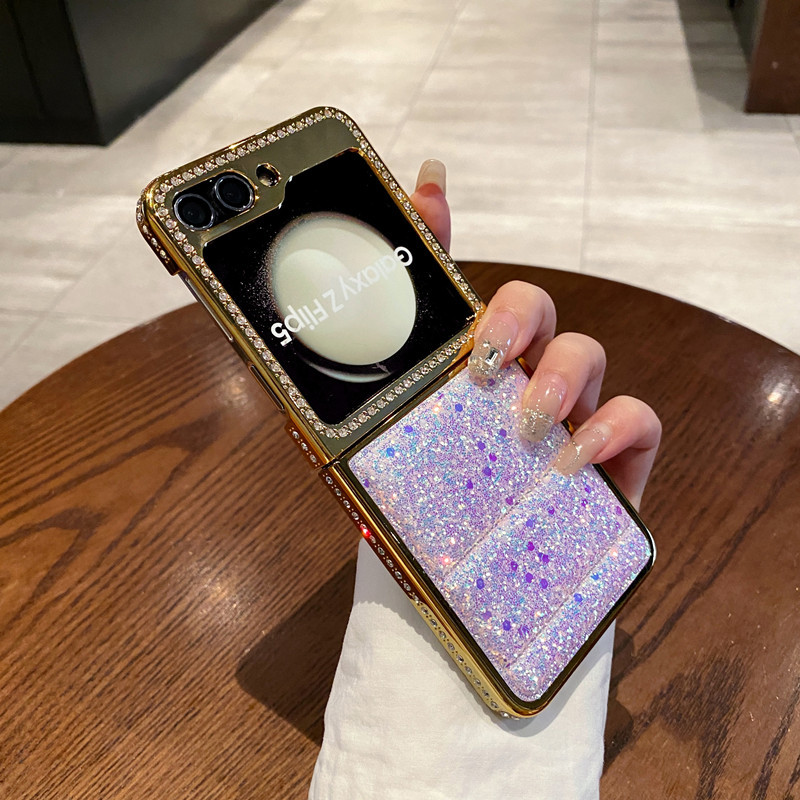 Luxurious Rhinestone Glitter Plating Case for Galaxy Z Flip