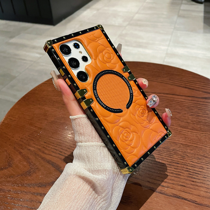 3D Rose Leather Magnetic Case