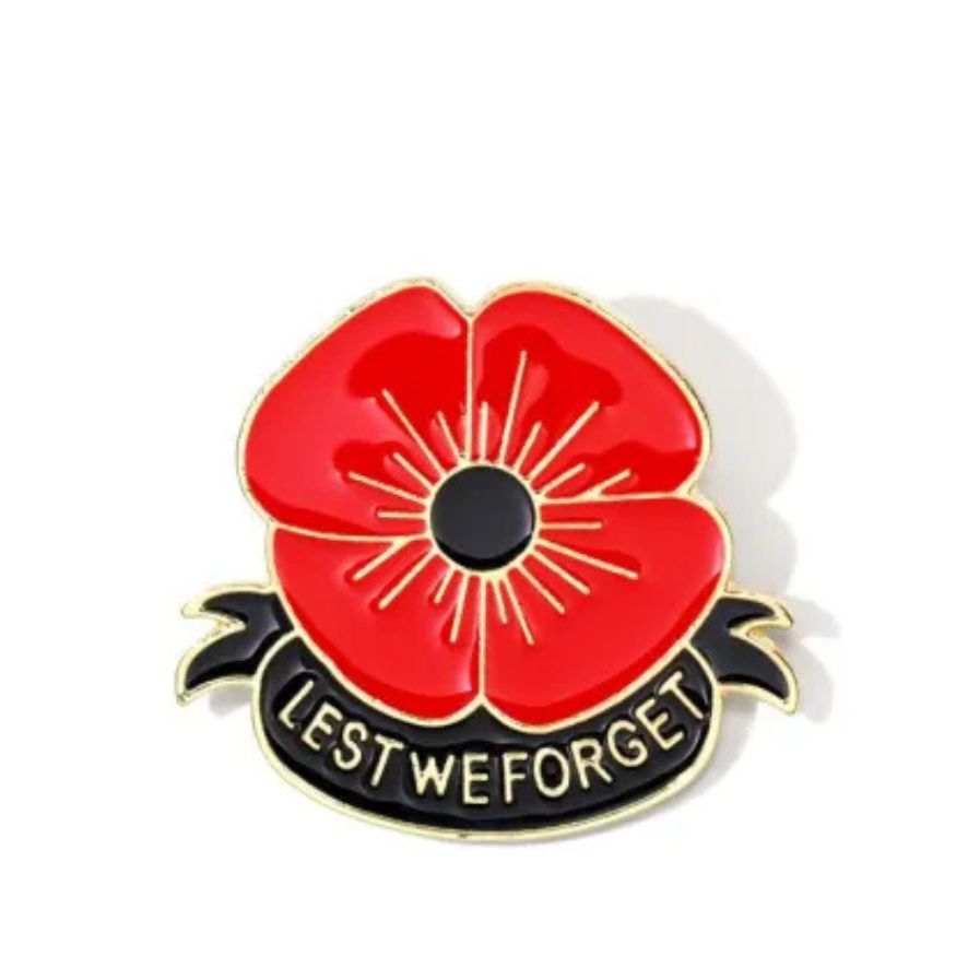 Lest We Forget Poppy Brooch