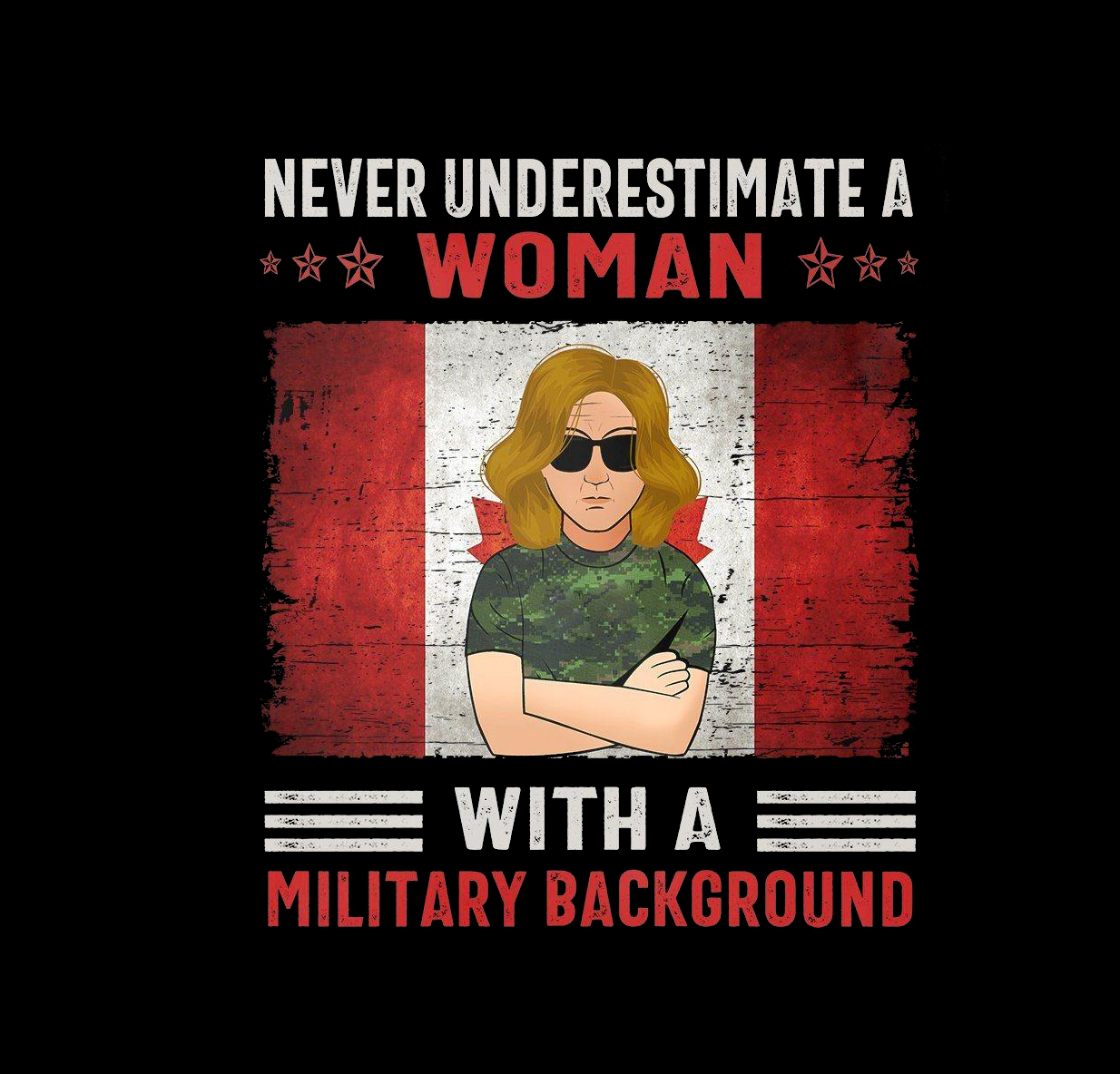 Never Underestimate A Woman Stickers-Canada Day Sticker