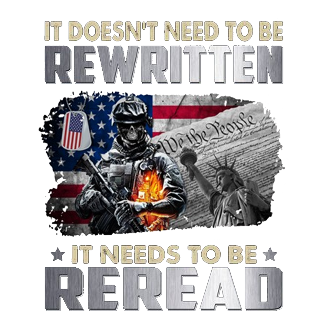 It Needs To Be Reread Now Stickers-Independence Day Sticker