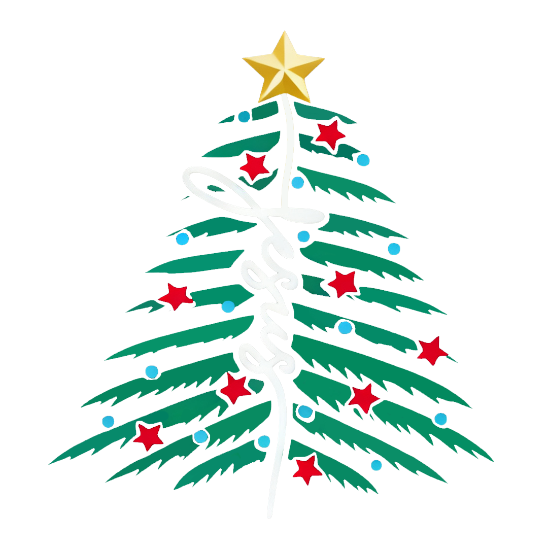 Christmas Star Tree Sticker