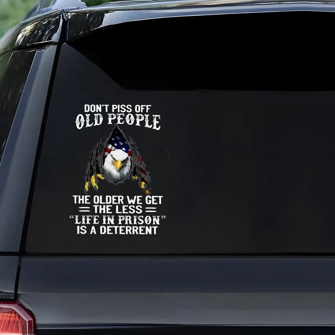 Don‘t Piss Off Old People Veterans Stickers-Memorial Day Sticker