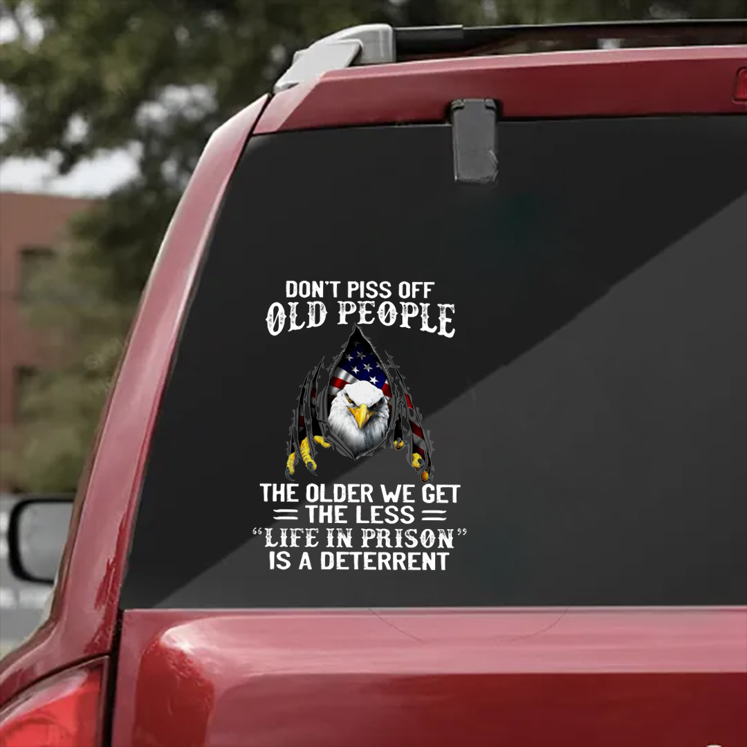 Don‘t Piss Off Old People Veterans Stickers-Memorial Day Sticker