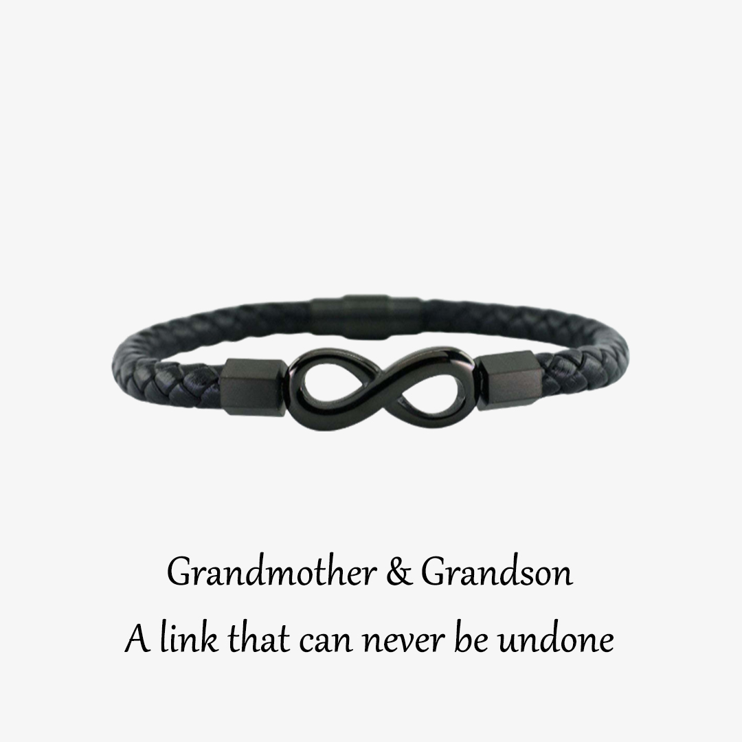 For Grandson - Grandmother and Grandson A link That  Can Never Be Undone Ceramic Braided Bracelet