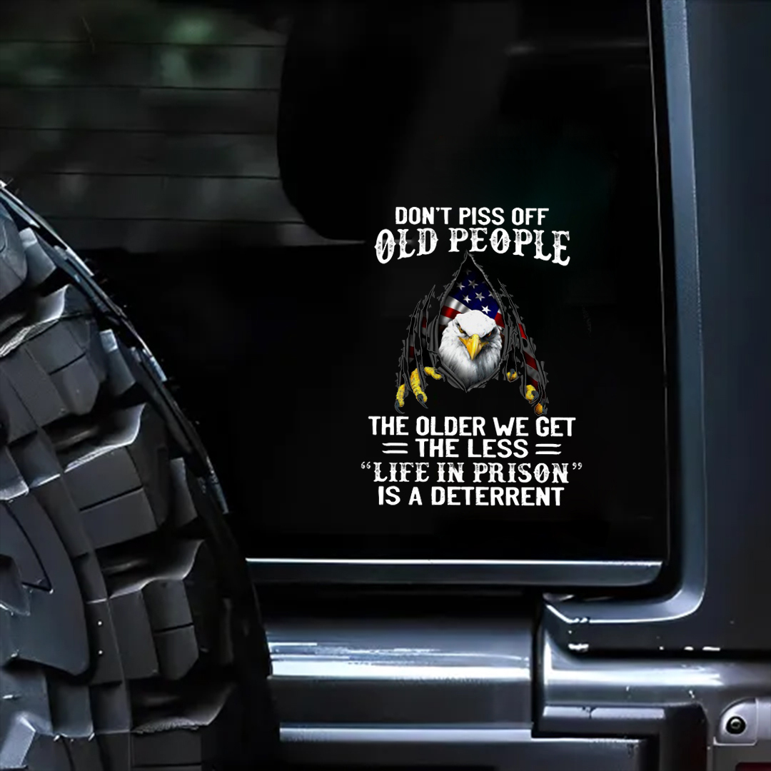 Don‘t Piss Off Old People Veterans Stickers-Memorial Day Sticker