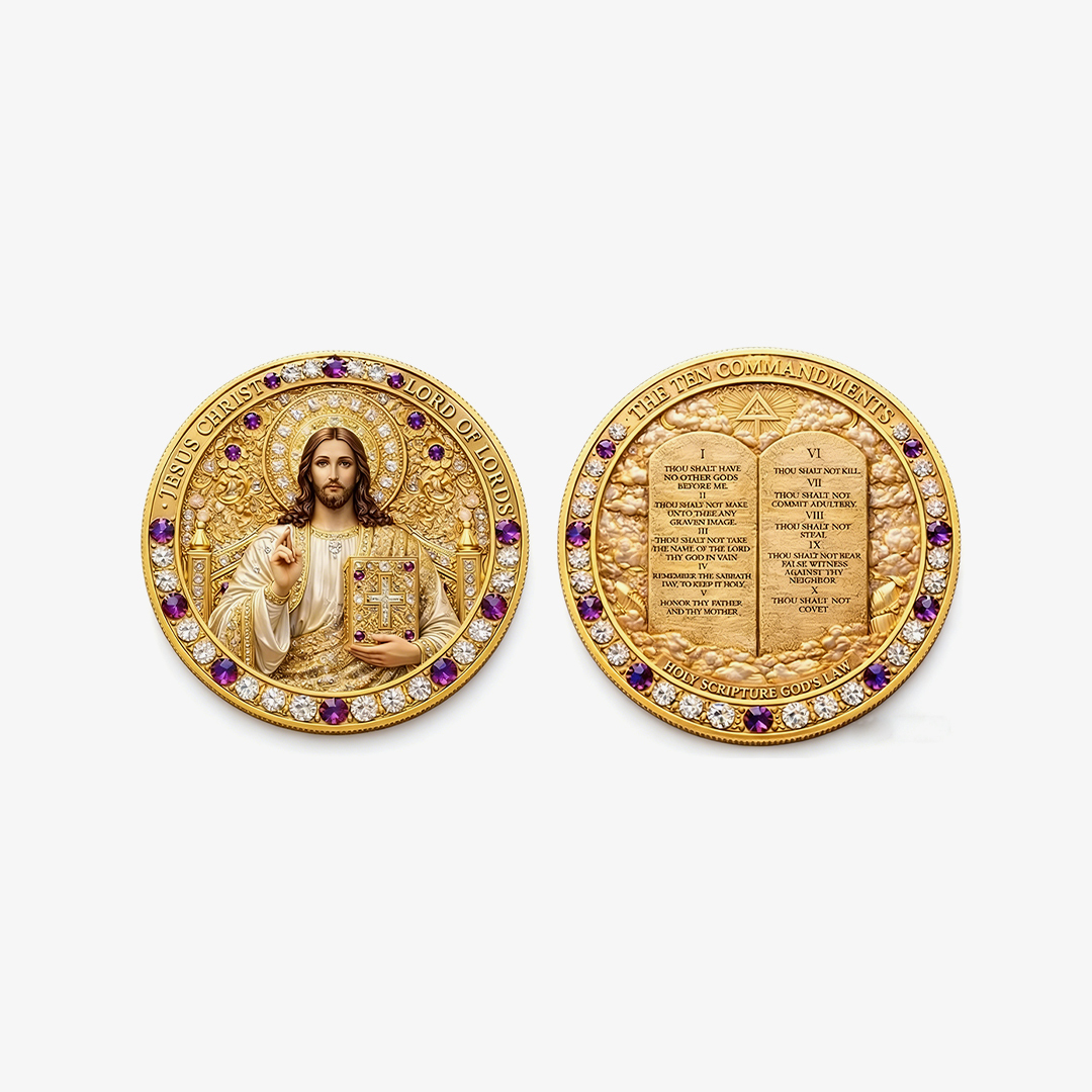 🏆Flash Sale 60% OFF - Jesus Christ & The Ten Commandments Commemorative Coin