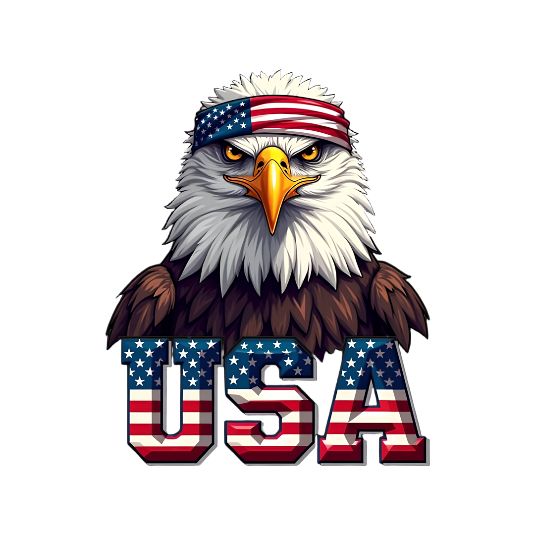 4th of July USA Eagle Sticker