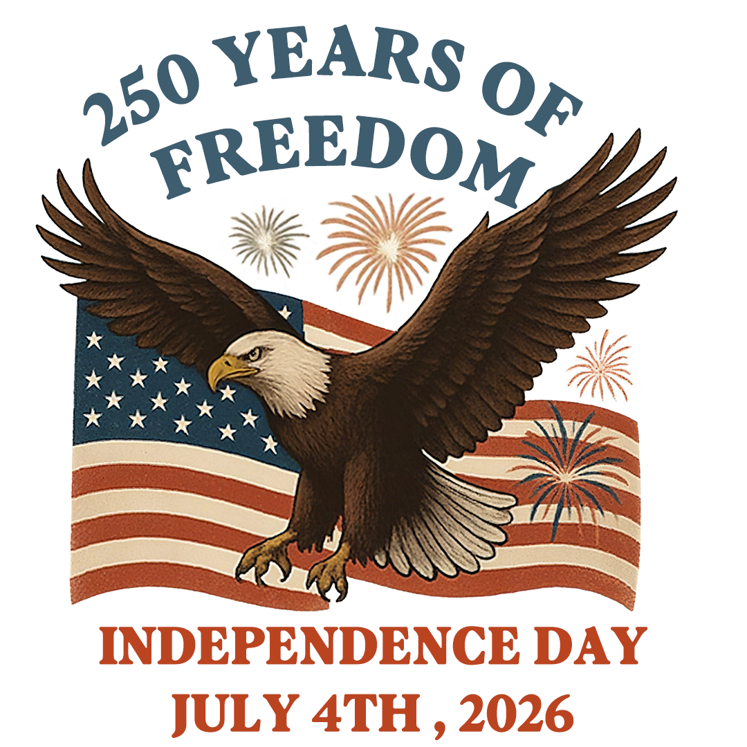 250 Years Of Freedom Independence Day 2026 Eagle Sticker