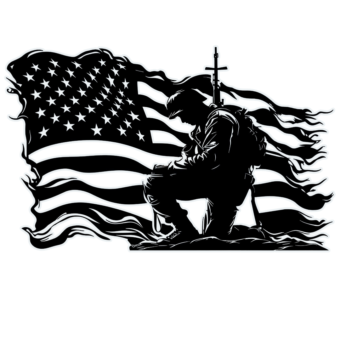 Kneel Down Veteran Sticker