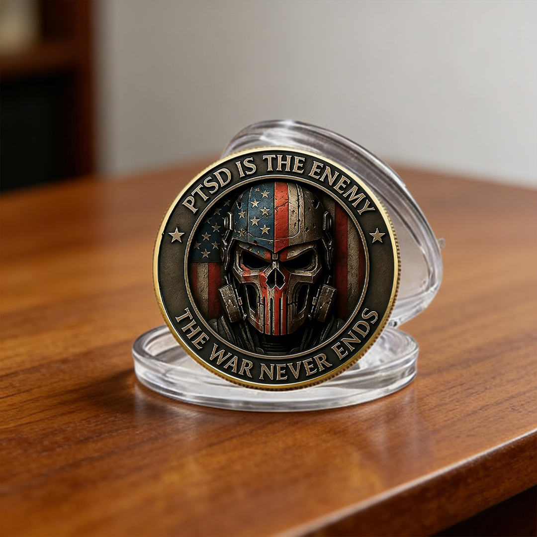 PTSD Is the Enemy – PTSD Warrior Coin of Strength & Survival