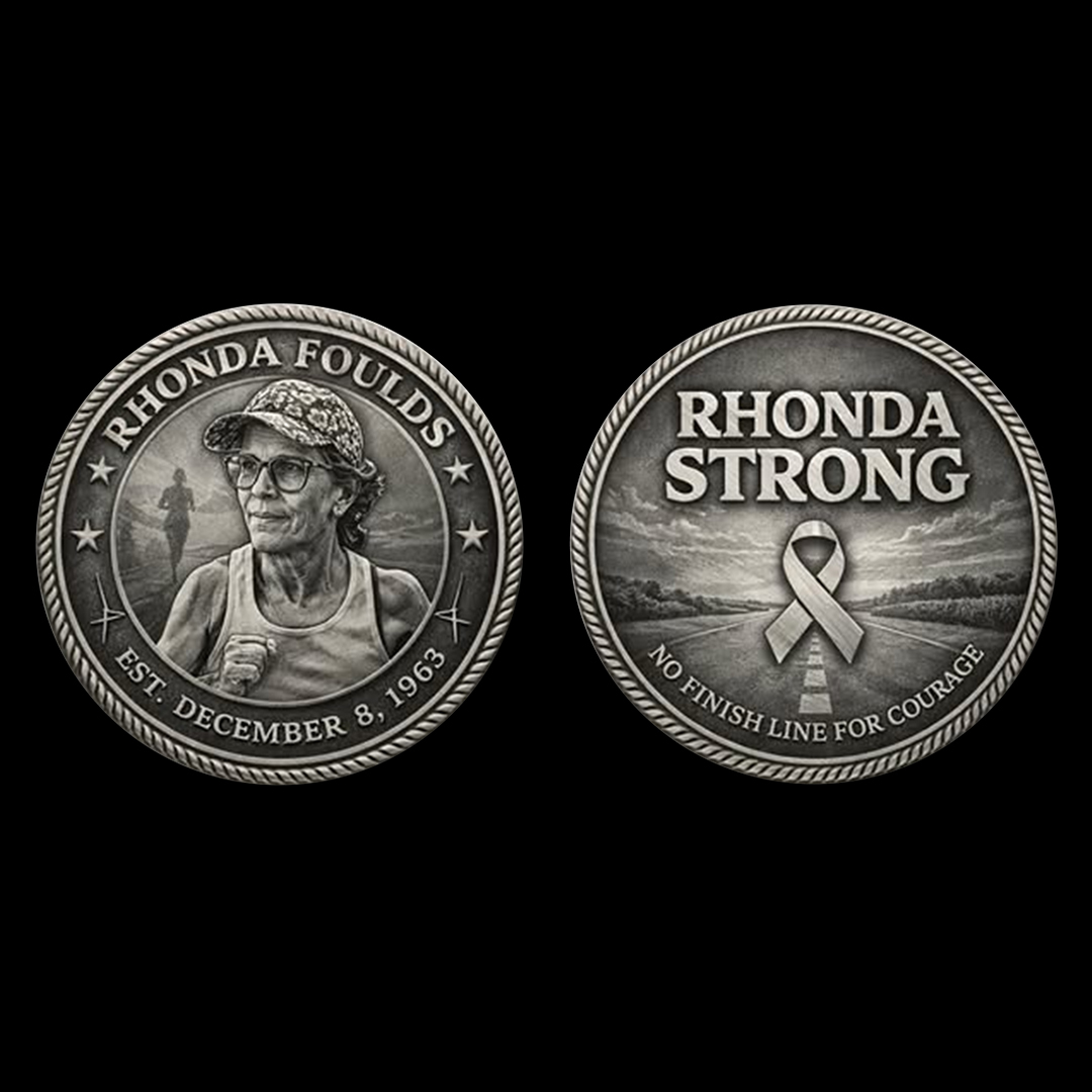 Rhonda Strong No Finish Line For Courage Coin