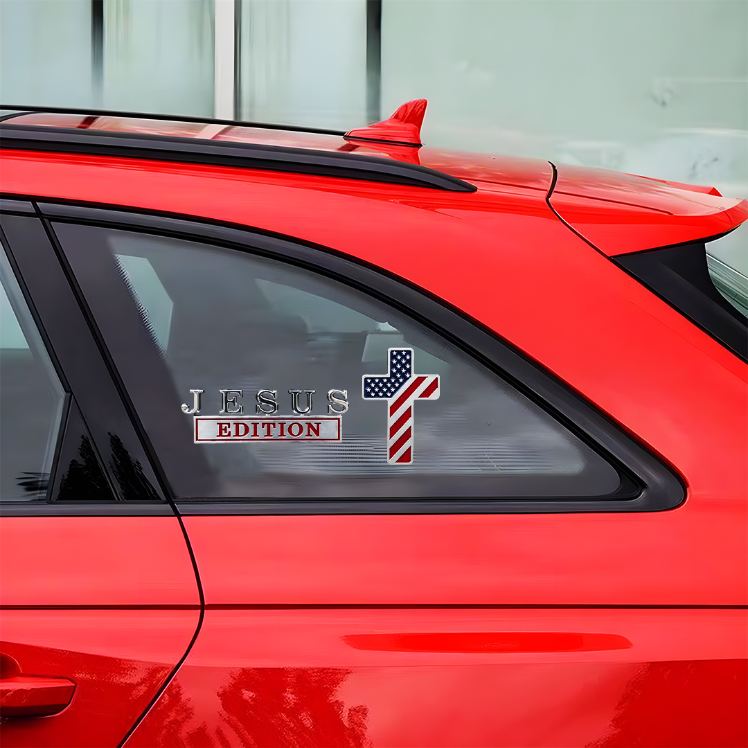 ✝Blessed Jesus Edition Cross Car Sticker
