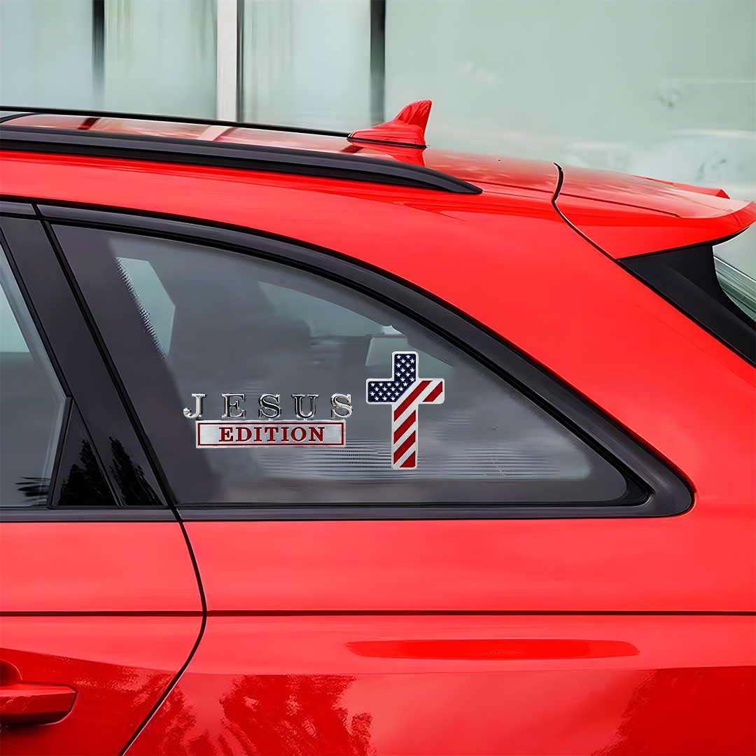 ✝Blessed Jesus Edition Cross Car Sticker