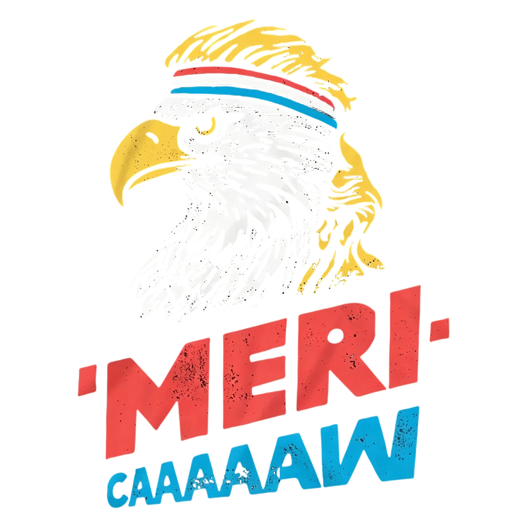 MERI-CAAAW Patriotic Eagle Car Decal