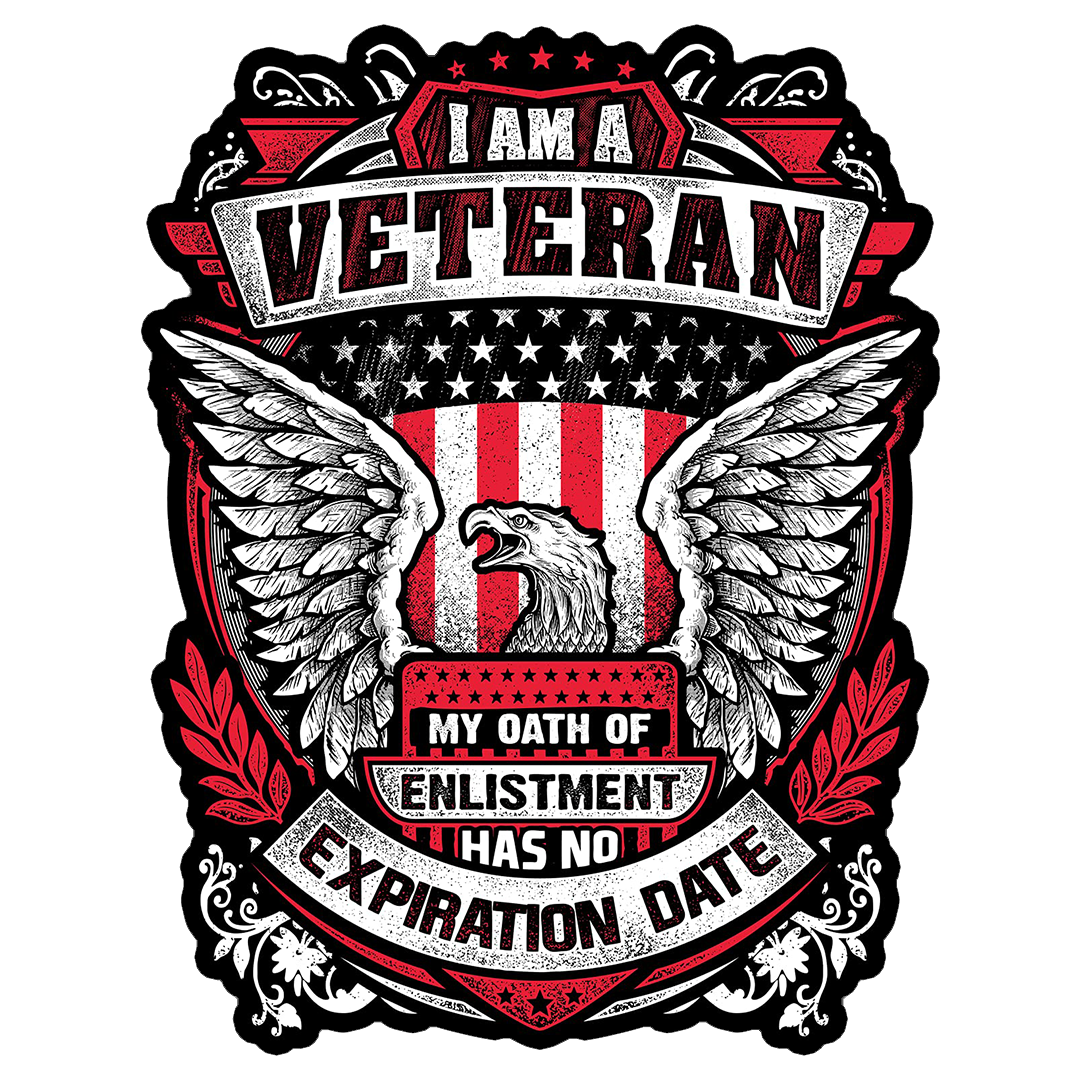 I Am a Veteran Eagle Sticker