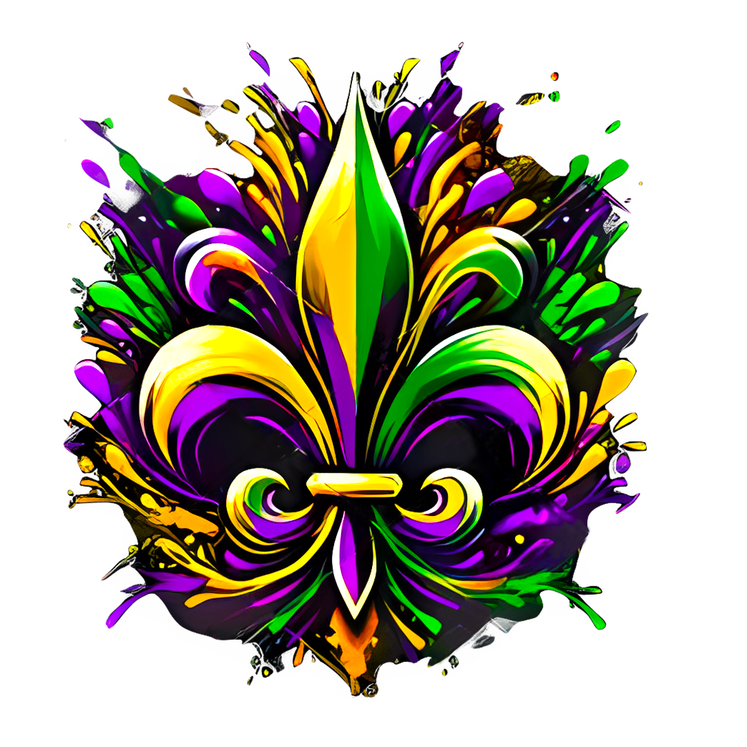 Mardi Gras Fleur De Lis Sticker