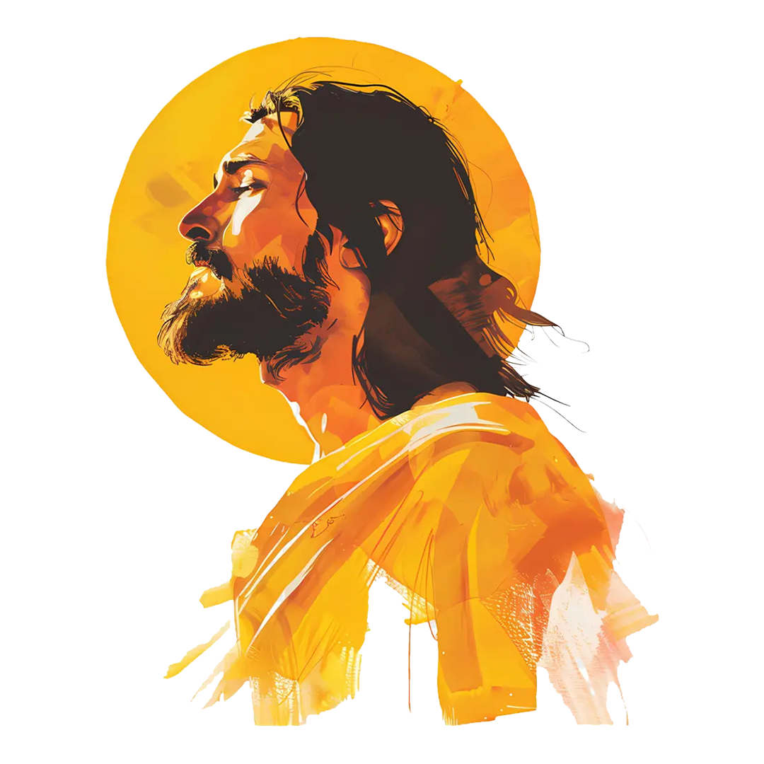 Jesus Christ Halo Sticker