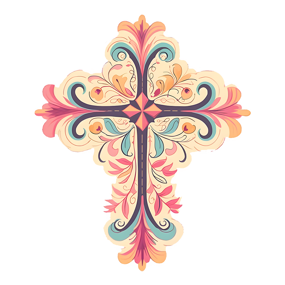 Christian Fancy Cross Sticker