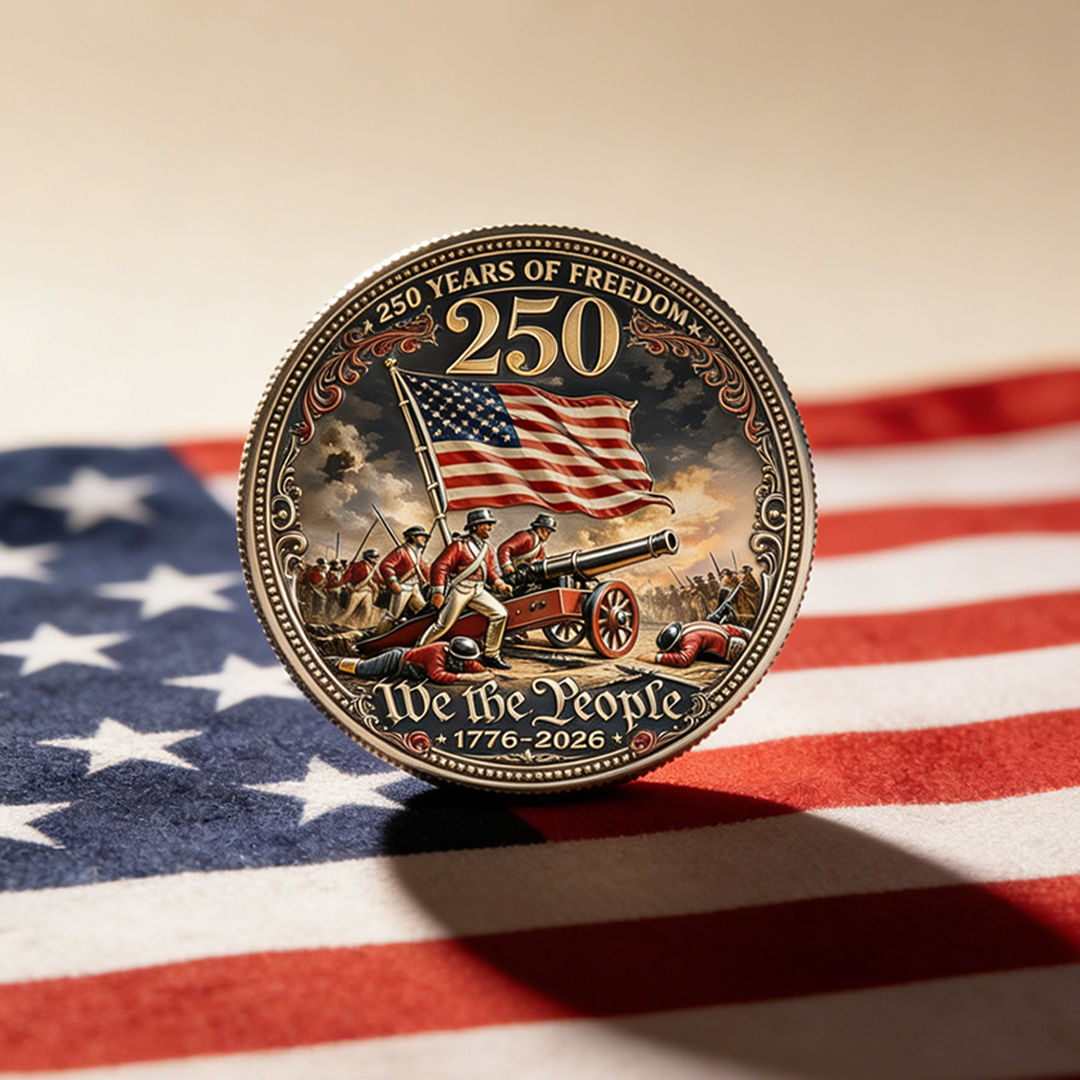 Flash Sale 60% OFF -“250 Years of Freedom” – America Semiquincentennial Commemorative Coin (1776–2026) 🇺🇸🪙