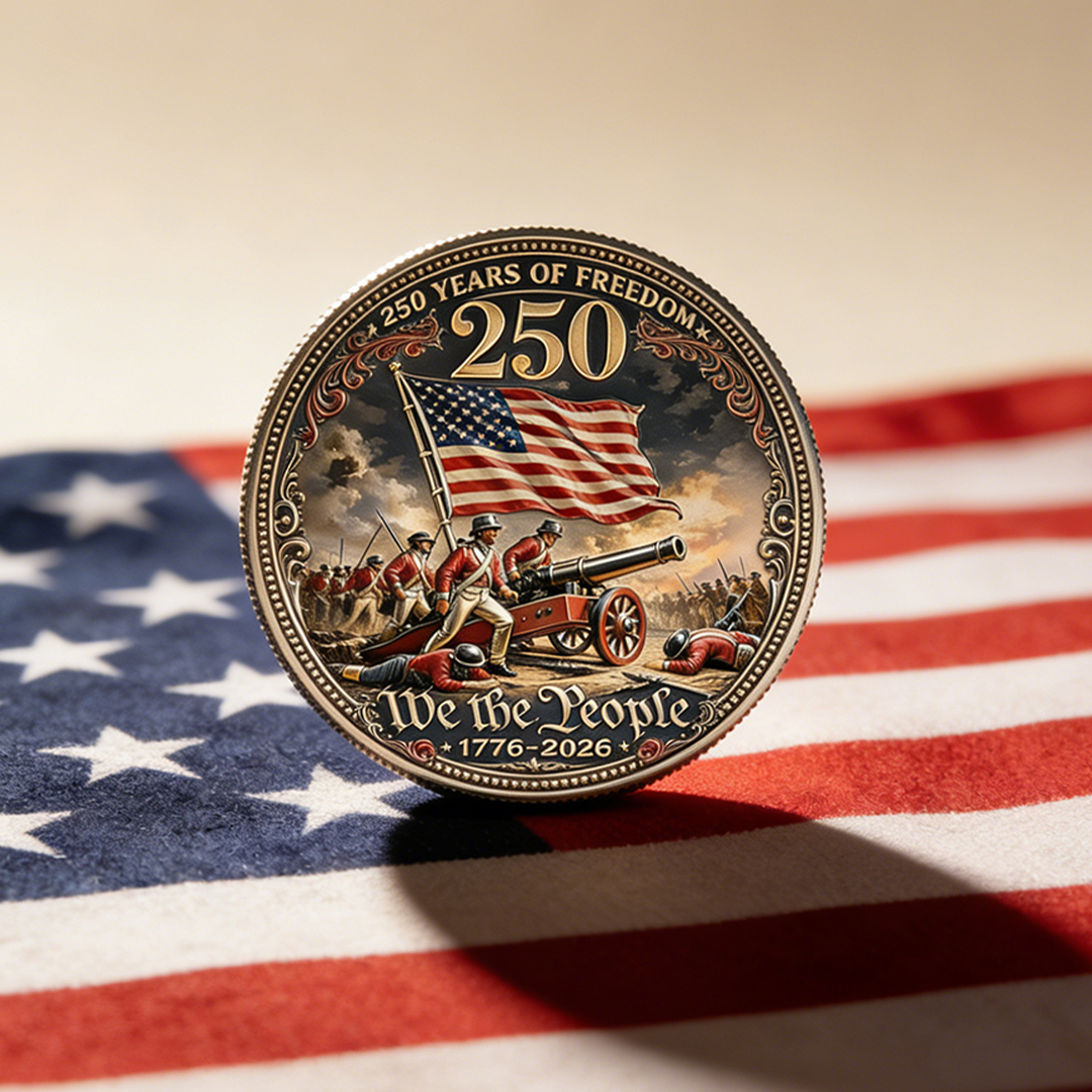 Flash Sale 60% OFF -“250 Years of Freedom” – America Semiquincentennial Commemorative Coin (1776–2026) 🇺🇸🪙