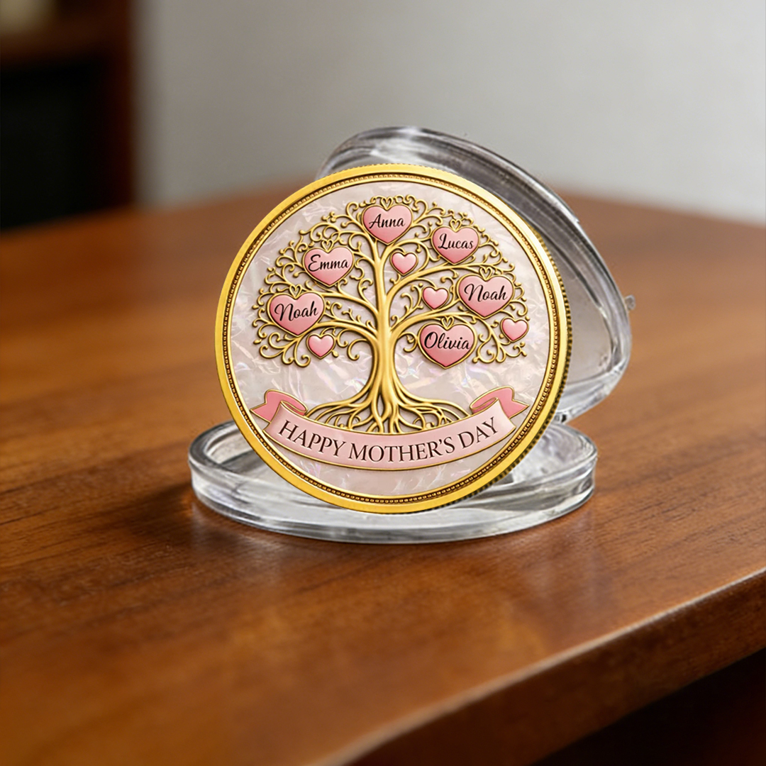 Personalized "Family Tree" Mother’s Day Printed Commemorative Coin