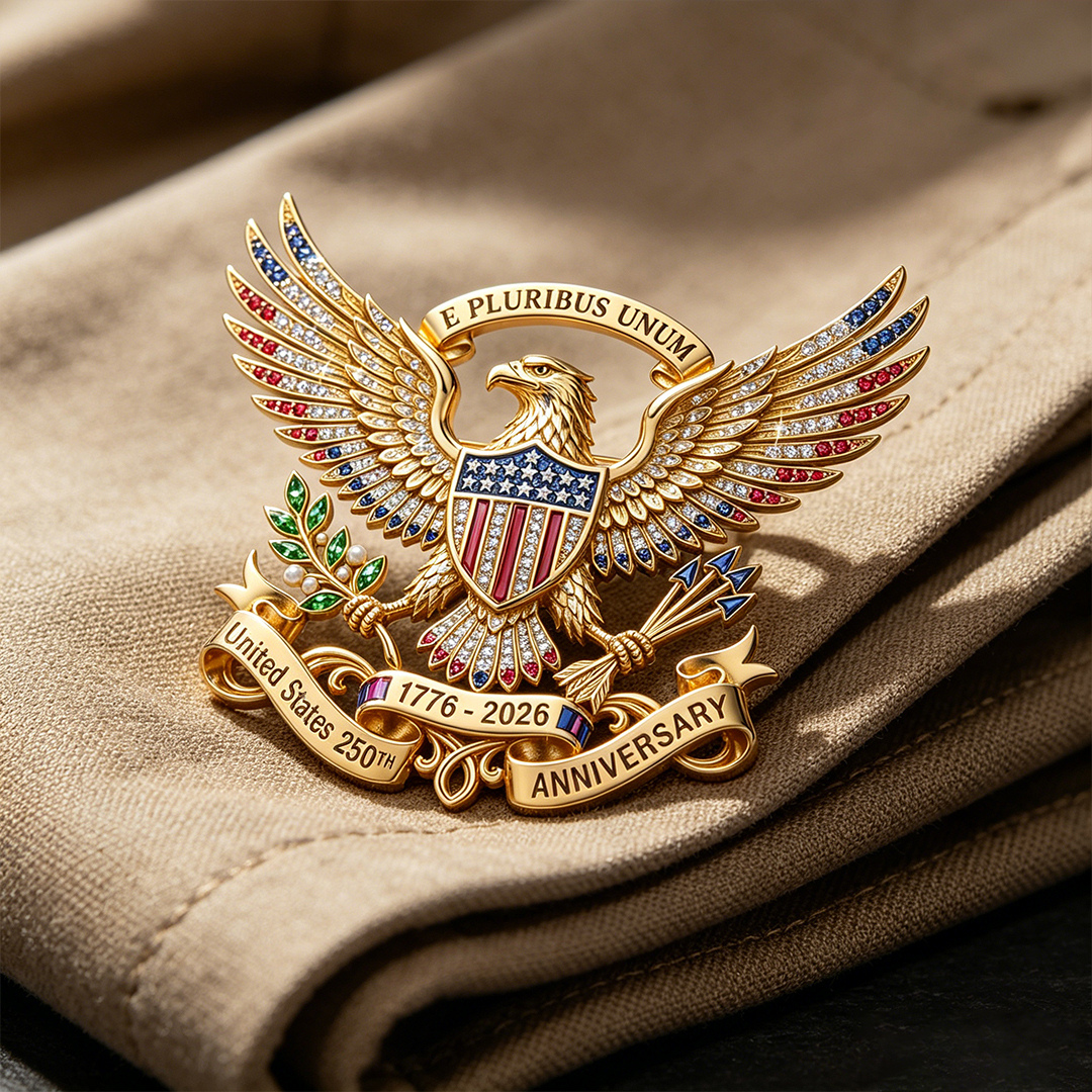 US 250th Anniversary Brooch Pin