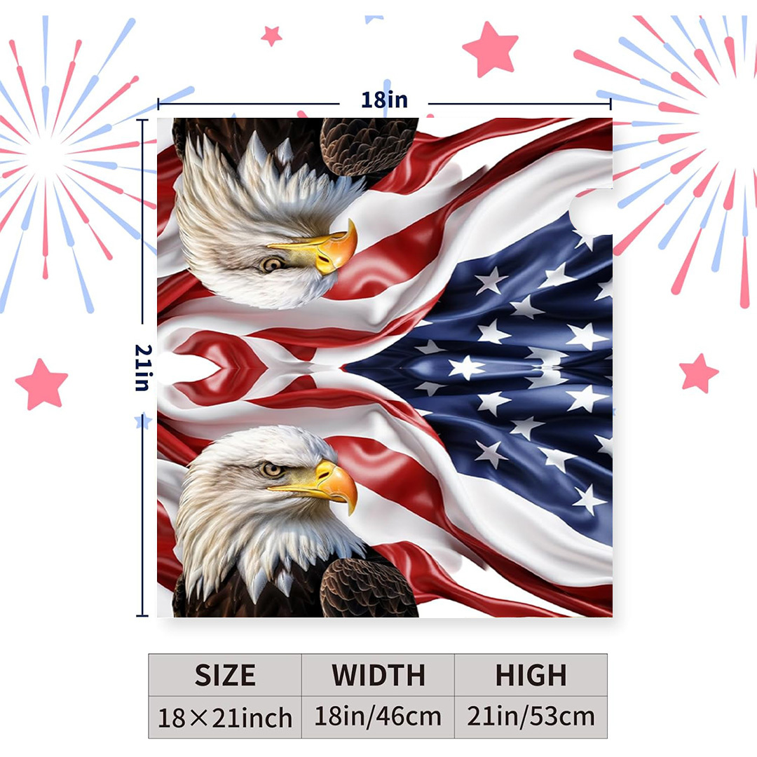 4th of July Mailbox Cover Patriotic American Stripes Stars Flag & American Eagle