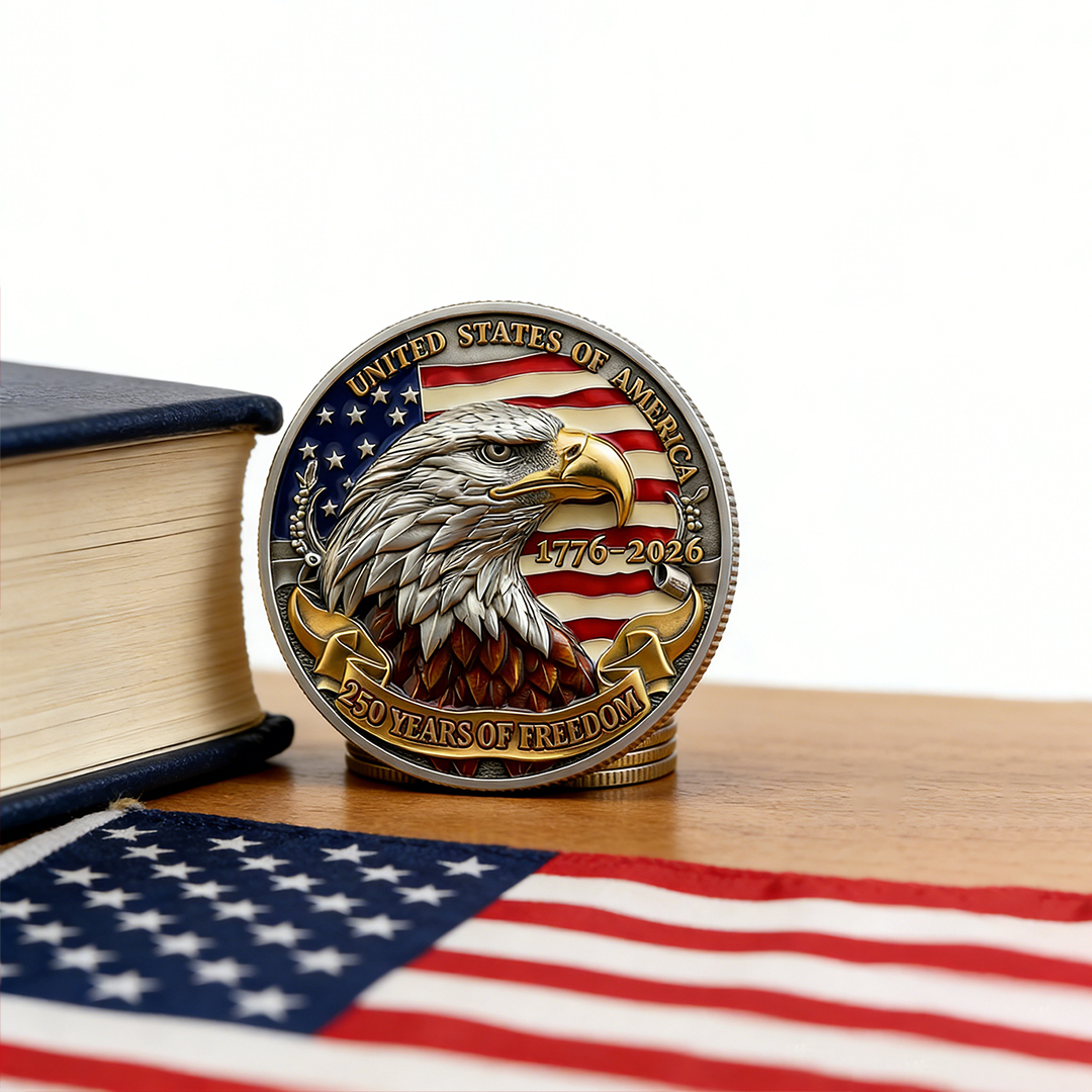 USA 250th Anniversary American Eagle & Patriotic Coin