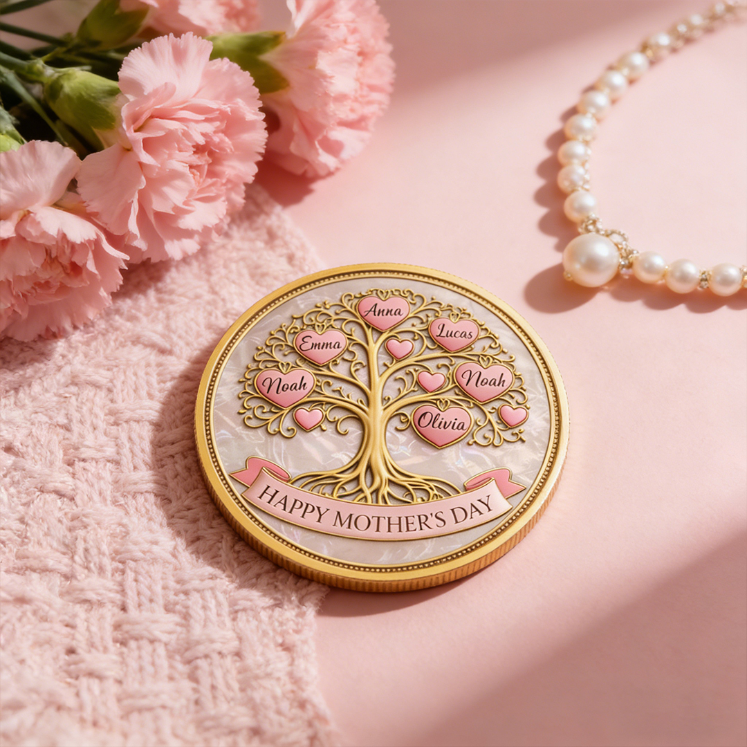 Personalized "Family Tree" Mother’s Day Printed Commemorative Coin