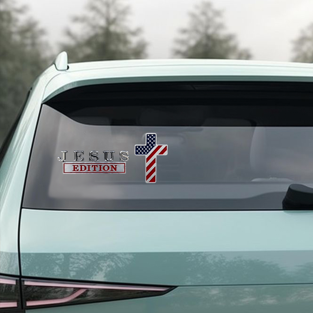 ✝Blessed Jesus Edition Cross Car Sticker